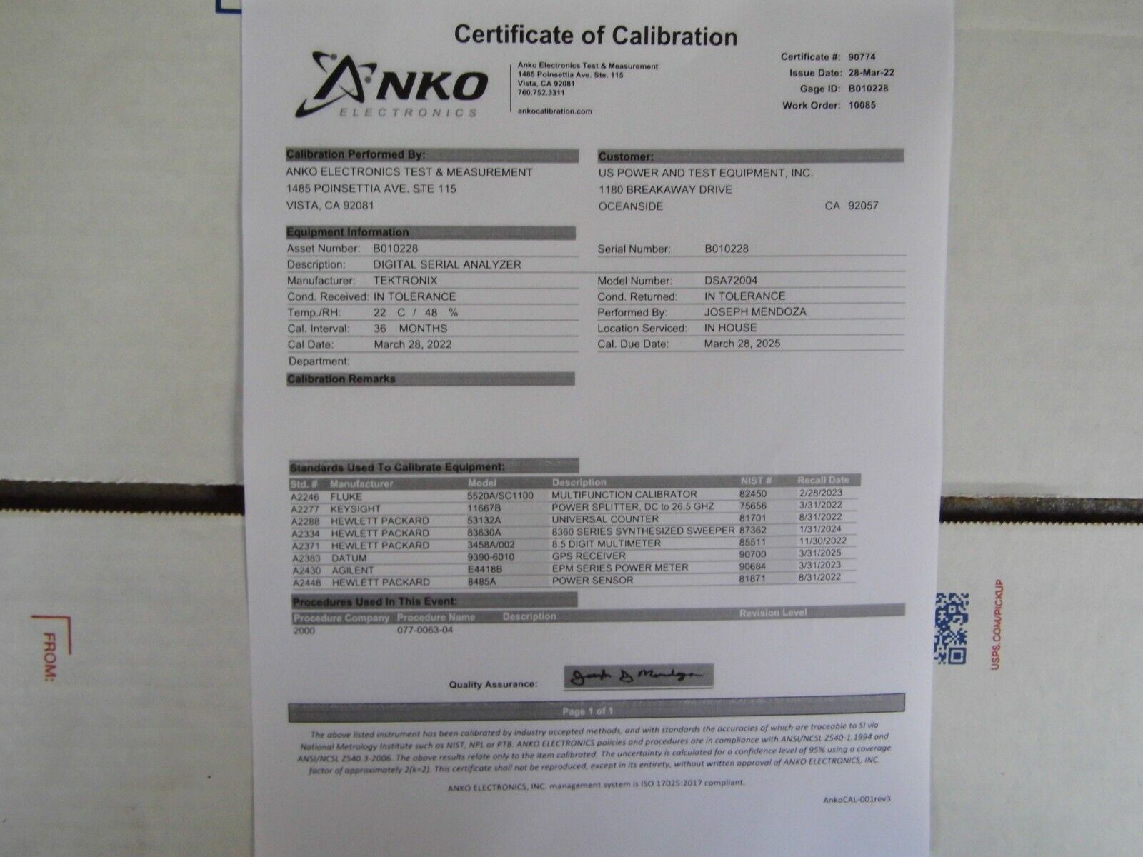 Tektronix DSA72004 Oscilloscope DDRA,TDSUSB2,RTE,PCE,TDSHT3,JA3,TDSPTD,TDSHT3 Tektronix DSA72004 Oscilloscope DDRA,TDSUSB2,RTE,PCE,TDSHT3,JA3,TDSPTD,TDSHT3